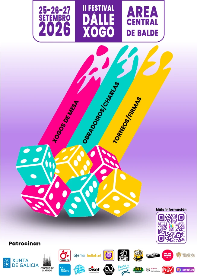 Dálle Xogo 2026: guía del festival de juegos de mesa de Santiago